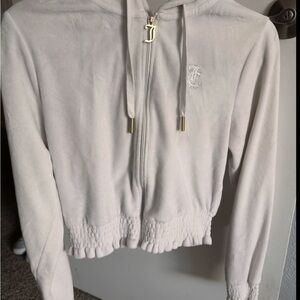 Juicy Couture Off-White Zip-Up Hoodie